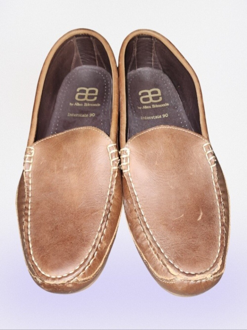 Allen Edmonds Brown Leather Loafers Sz 10 Insterstate 90 Business Casual Preppy